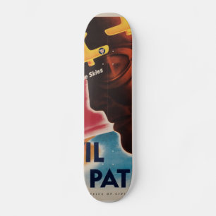 Skateboard mit Vintage-WWII-Plakat