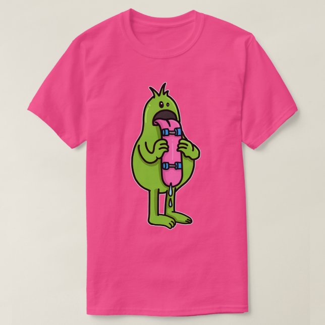 Skateboard Monster Big Tongue Skateboarding Gesche T-Shirt (Design vorne)