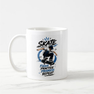 Skateboard-Motivationsdesign Kaffeetasse