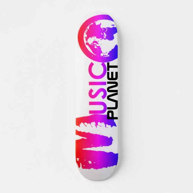 Skateboard MUSIC PLANET, 7¾ Zoll Deck (Vorne)