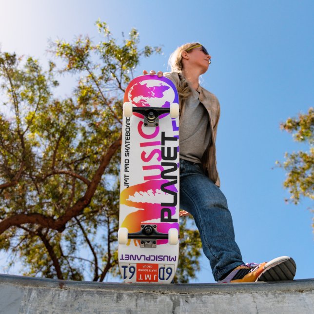 Skateboard MUSIC PLANET, 7¾ Zoll Deck (Außenbereich 1)