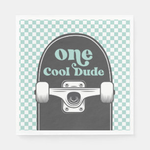 Skateboard One Cool Dude Geburtstag Serviette