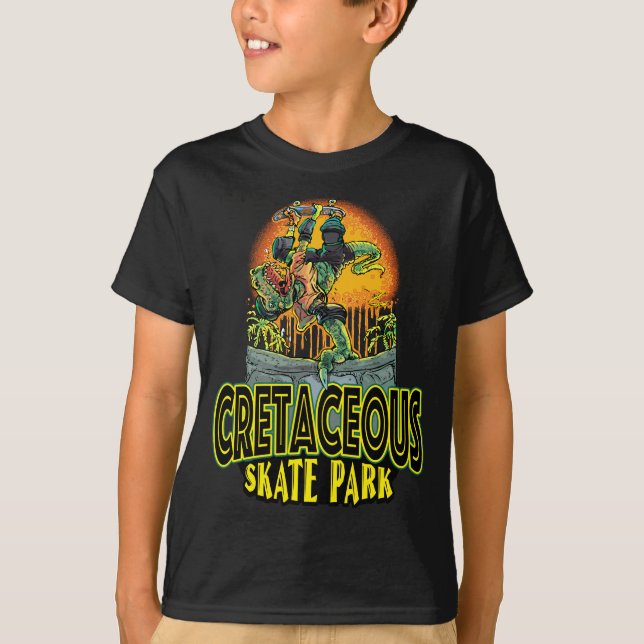 Skateboard Park T Rex T-Shirt (Vorderseite)