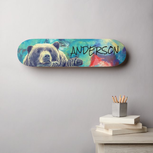 Skateboard Personalisiert Hey BEAR (Wandkunst (Horz))