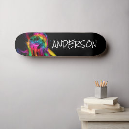Skateboard Personalisiert Moderne Regenbogenlips 2