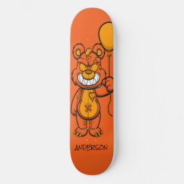 Skateboard Personalisiert Orange Teddy Zombie