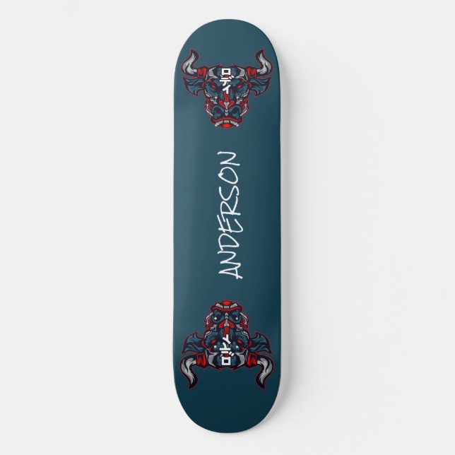 Skateboard Personalisiert Red Bull Mecha (Vorderseite)