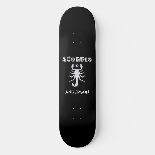 Skateboard Personalisiert Scorpio Zodiac Zeichen (Vorderseite)