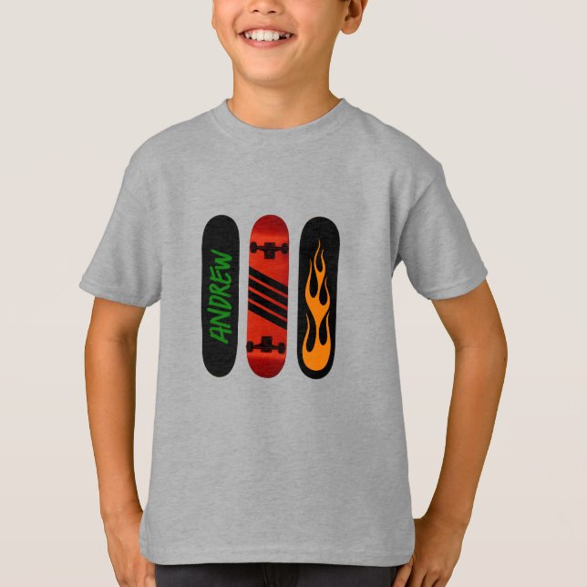 Skateboard Personalisiert T-Shirt (Vorderseite)