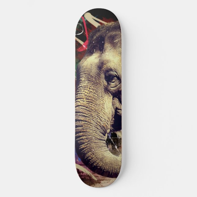 Skateboard Personalisiert URBAN Elephant (Vorderseite)