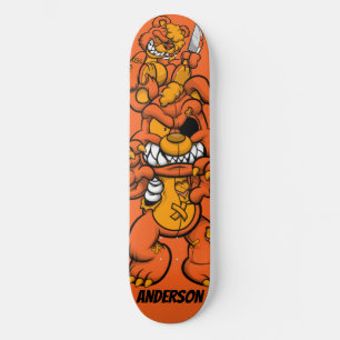 Skateboard Personalized Orange Attack Teddies