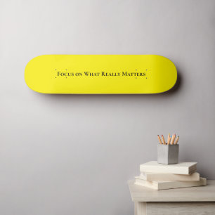 Skateboard Positiver Fokus auf das, was wirklich z