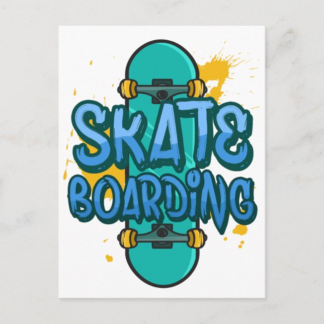 Skateboard Postkarte (Vorderseite)