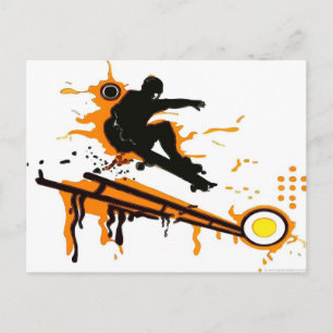 Skateboard Postkarte