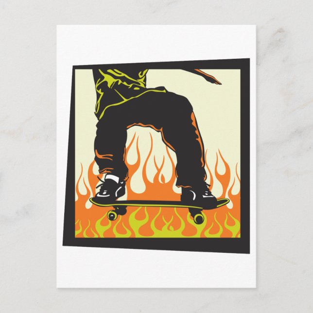Skateboard Postkarte (Vorderseite)