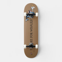 Skateboard Prince Patches "Ich bremse für Wale!"