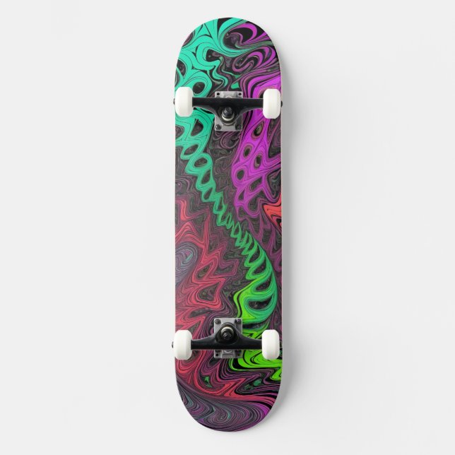 Skateboard Psicodélico - Diseño Vibrante (Vorderseite)