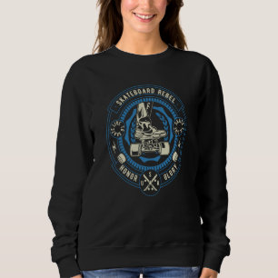 Skateboard-Rebell für Skateboarder Retro 6 Sweatshirt