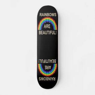 Skateboard Regenbogen Sind Schön Glitzernd