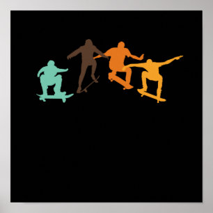 Skateboard Retro Skateboard Skateboard Skater Poster