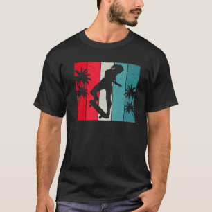 Skateboard Retro Vintag Skateboard Girl Sommer T-Shirt