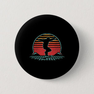Skateboard Retro Vintage 80er Style Skateboarder G Button
