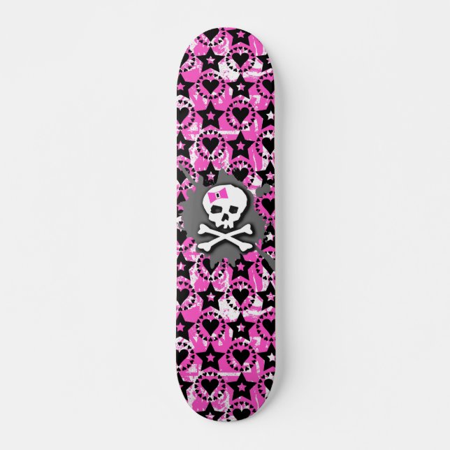 Skateboard "Rosa Bow" (Vorne)