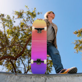 Skateboard Rosa Gelber Orangensonnenschirm