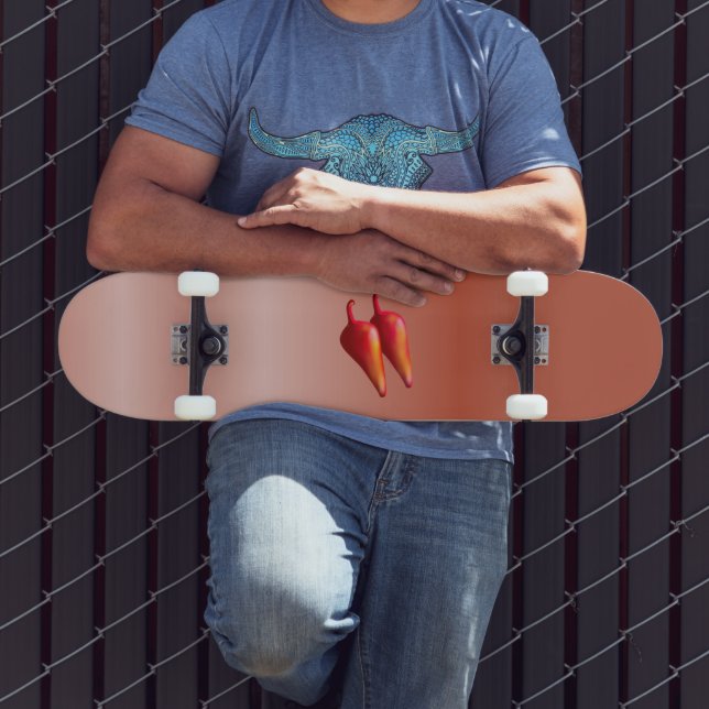 Skateboard Roter Chili Paprikaschoten (Außenbereich 3)