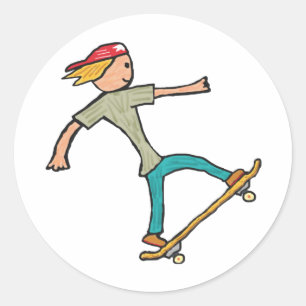 Skateboard Runder Aufkleber