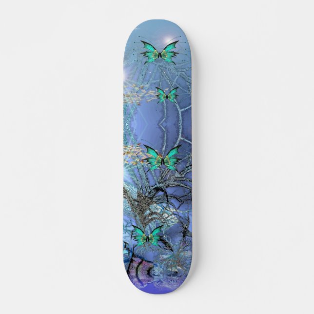Skateboard-Schmetterlings-Blau Skateboard (Vorne)