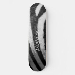 Skateboard Schwarz-Weiß-Zebra
