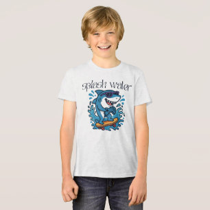 Skateboard Shark - Cooler Hai mit Sonnenbrille Rid Tri-Blend Shirt