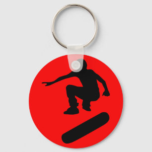 Skateboard-Silhouette Schlüsselanhänger