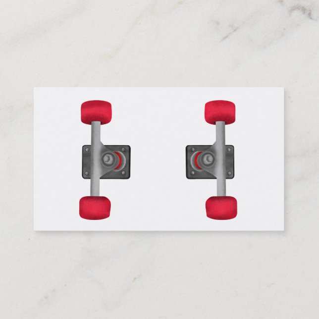 SkateBoard Skate Shop LKW und Räder Visitenkarte (Rückseite)