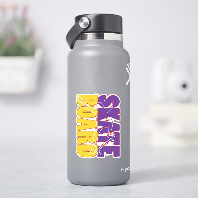 Skateboard Skateboard 4" Kiss Cut Vinyl Sticker (HydroFlask)