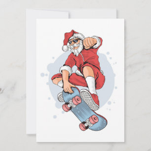Skateboard Skateboard Snowman Dankeskarte