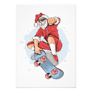 Skateboard Skateboard Snowman Fotodruck