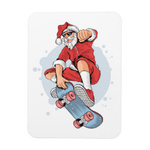Skateboard Skateboard Snowman Magnet