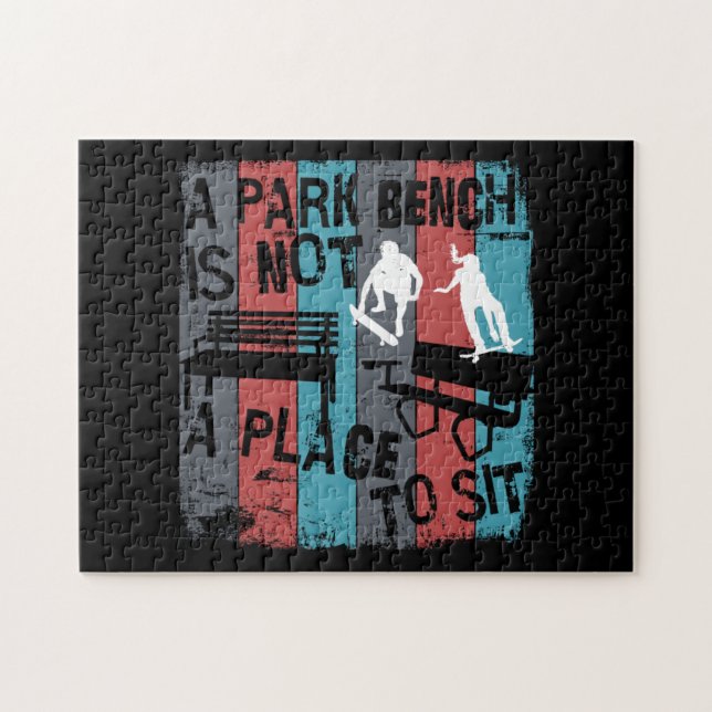 Skateboard - Skateboarder Funny Park Benz Puzzle (Horizontal)