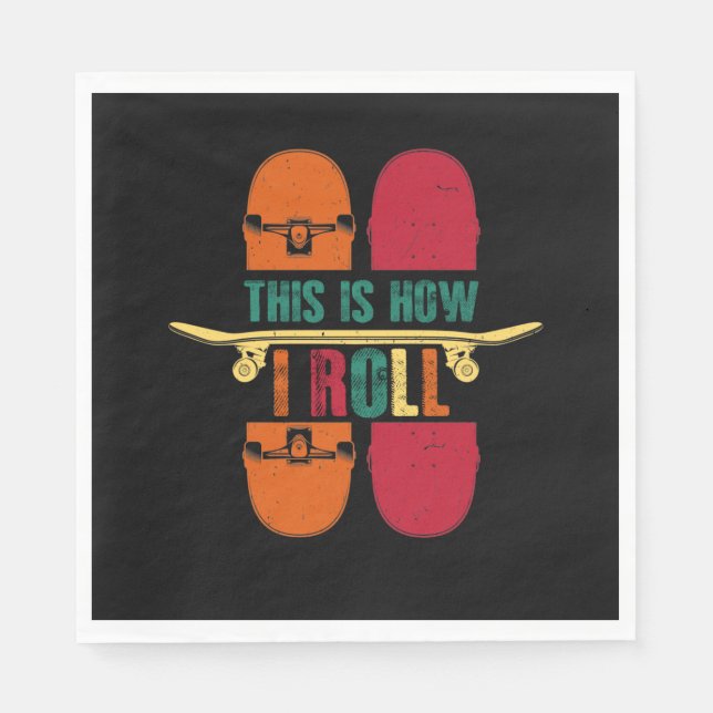Skateboard Skateboarder-Geschenk Funny Serviette (Vorderseite)