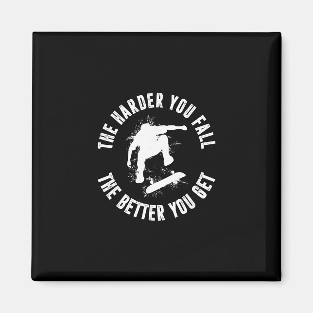 Skateboard Skateboarder - Skateboard fahrender Ska Magnet (Vorne)