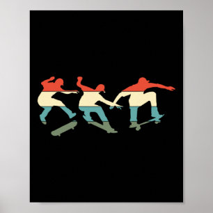 Skateboard Skateboarding Retro-Geschenk für Skateb Poster