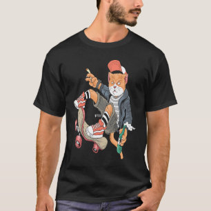 Skateboard Skateboarding Skateboarder Katze T-Shirt