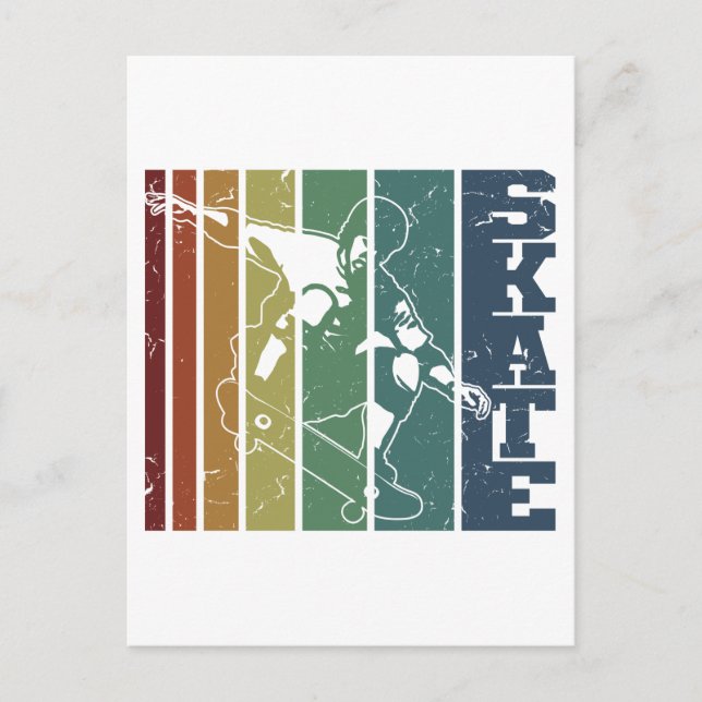 Skateboard Skater Skate Skateboarder Skateboarden Postkarte (Vorderseite)