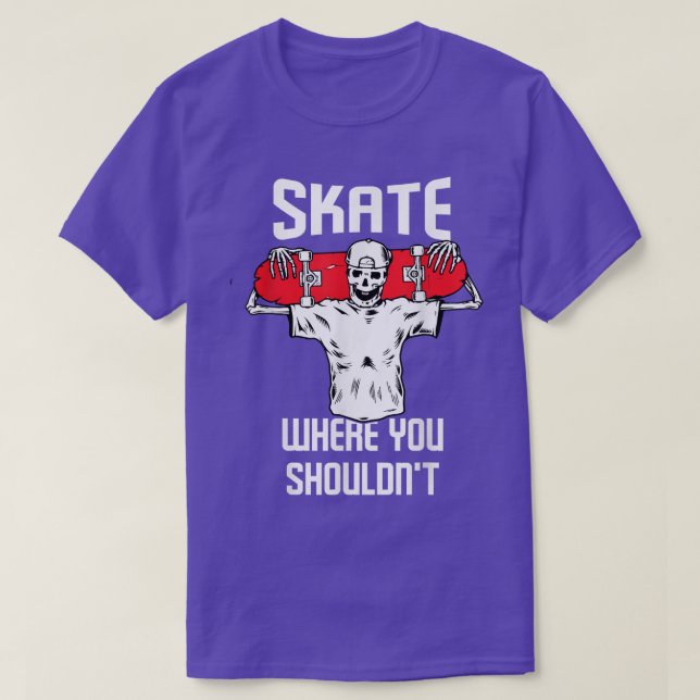 Skateboard Skater Skateboard Männer Skelett Frauen T-Shirt (Design vorne)