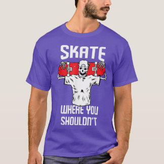 Skateboard Skater Skateboard Männer Skelett Frauen T-Shirt