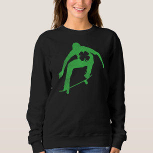 Skateboard Skater St Patrick's Day Irish Saint Pa Sweatshirt