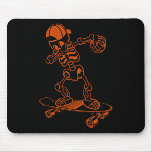 Skateboard-Skelett-Kappe Cooler Trick Ollie Mousepad