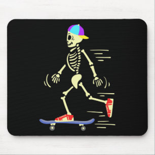 Skateboard Skelett Skateboarding  Mousepad